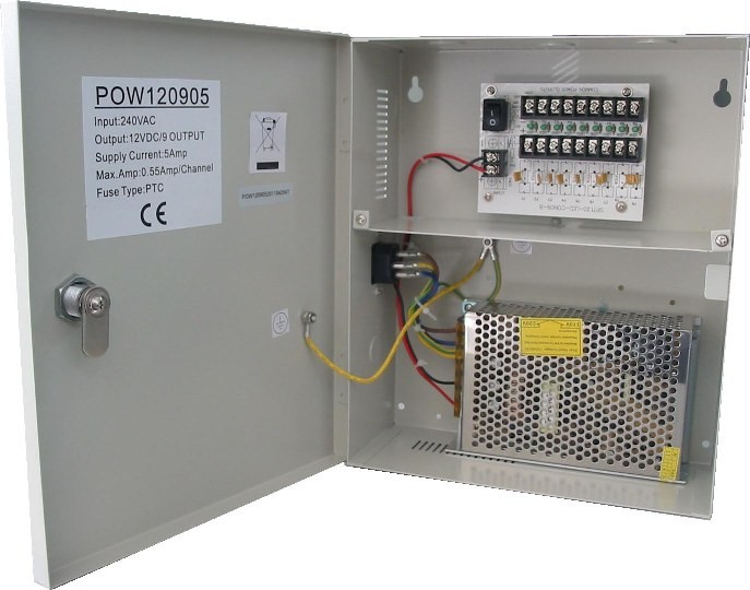 12VDC 5A 100-240VAC 50-60Hz kamera cctv power supply untuk beralih
