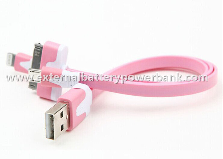 Colorful 3 in 1 USB Kabel USB Data Transfer Cable untuk iphone / Samsung