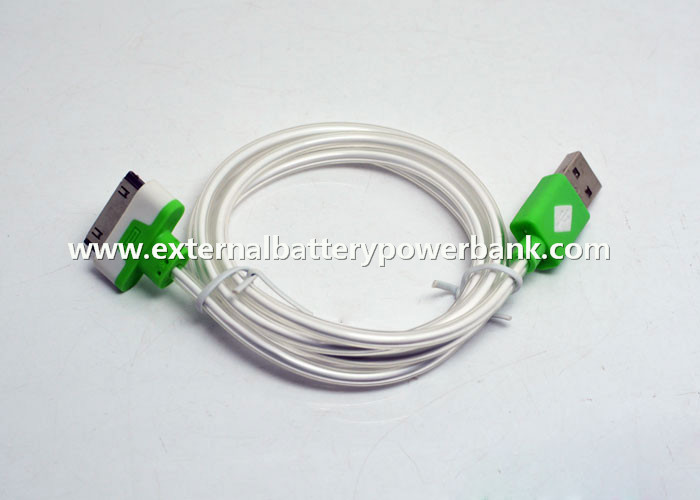 100cm USB Data Transfer Bersinar kabel dengan Lampu Hijau untuk iPhone4 4S / ipad1 / iPad2
