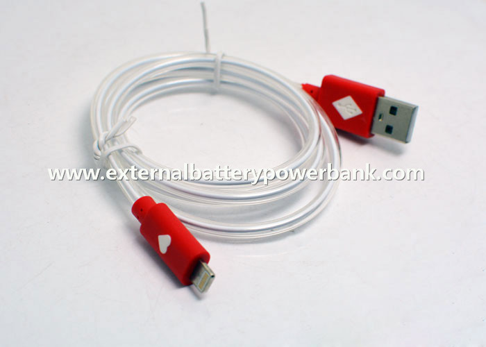 8pin Lightening USB Transfer Data Kabel dengan Red LED Light untuk iPhone5 5s 6 6Plus