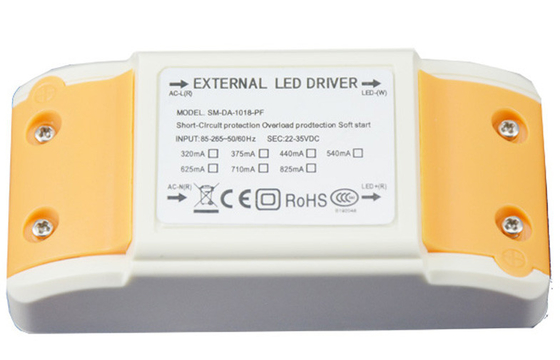LED Power Supply 18 Watt Driver LED sekarang konstan 85V - 265V AC, CE RoHS