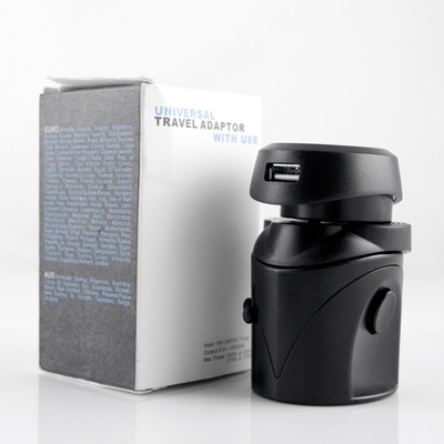 Internasional Travel AC Power Adapter dengan USB Port dan Fuse Dilindungi