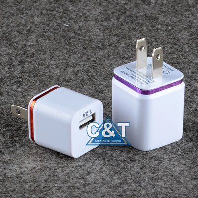 Ganda Pelabuhan 3.1A Usb Ac Power Adapter 2-Tone Depan Iphone 6 Dinding Charger