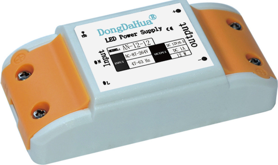 Kasus Plastik 12W 1A No-tahan air listrik LED supply / driver yang dipimpin