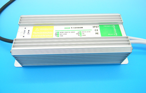 Kapasitor elektrolit aluminium 60w IP68 power supply tahan air Constant Current LED Driver