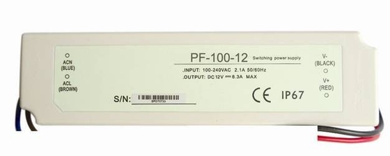 100W 50Hz Tegangan Konstan 12 Volt LED Driver Efisiensi Dengan Overload Protection