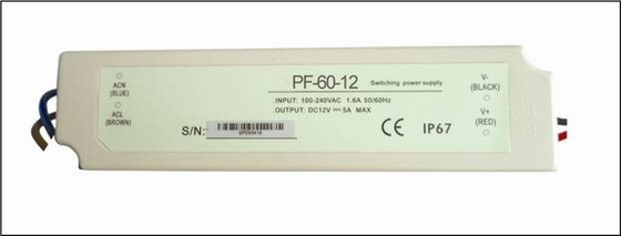 LED lampu 60 Watt tegangan konstan LED Driver IP67 24V DC, keandalan yang tinggi