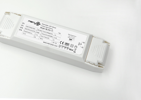 75 Watt Constant Voltage dimmable Driver LED 24V IP20 Waktu CE 30000h Hidup