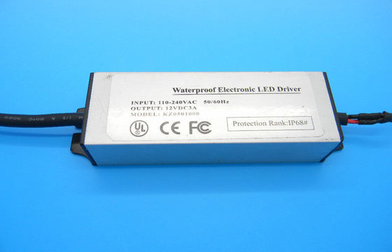 IP68 LED Waterproof driver 12V 3A 36W AC100-240V Untuk LED Tube, Short Circuit