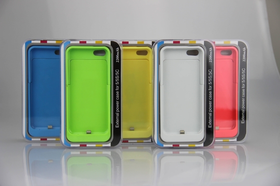 Multi warna Tipis iPhone Battery Case 2200mAh Battery Power Pack untuk iPhone 5