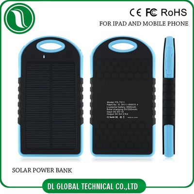 Ultra 4000mAh tipis 5000mAh Portable Mobile Power Bank Solar Power Baterai Bank