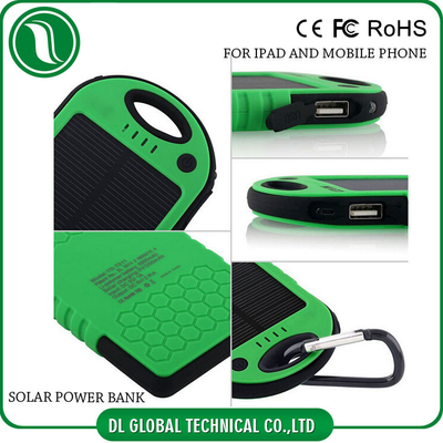 Ultra 4000mAh tipis 5000mAh Portable Mobile Power Bank Solar Power Baterai Bank