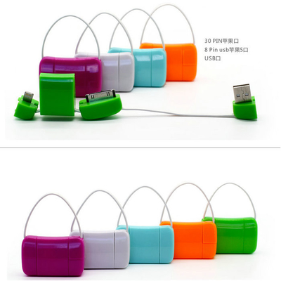 8pin promosi Micro USB Data Transfer Kabel Majelis smartphone Dengan Lucu Bag Style
