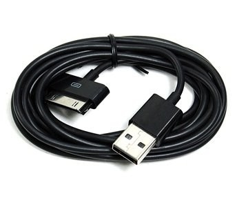Ekstra panjang hitam 6FT Data USB Sync Cable untuk iPhone Apple 4 4S 3GS iPod iPad