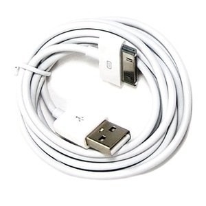 Ekstra panjang hitam 6FT Data USB Sync Cable untuk iPhone Apple 4 4S 3GS iPod iPad