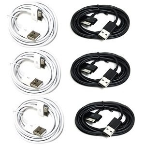 Ekstra panjang hitam 6FT Data USB Sync Cable untuk iPhone Apple 4 4S 3GS iPod iPad