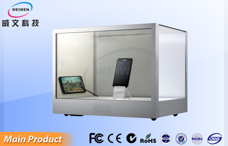Disesuaikan Transparan LCD Display Desktop Infrared Sentuh Iklan Mesin