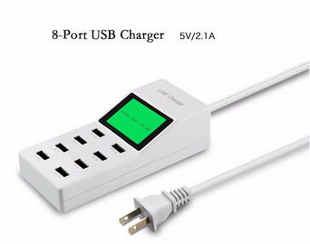 Universal 8 Port USB Tampilan Layar US EU UK Plug Travel AC Power Adapter Socket Cerdas Dinding Charger